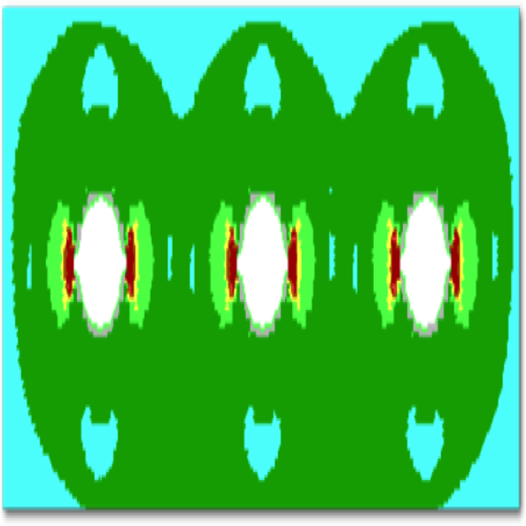 (2)多个180度聚能管多孔起爆之后数值分(2003)
Numerical analysis for many 180-shaped-charge-pipe single hole after detonating (2)多个180度聚能管多孔起爆之后数值分(2003)
Numerical analysis for many 180-shaped-charge-pipe single hole after detonating